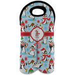 Christmas Penguins Wine Tote Bag (2 Bottles) (Personalized)
