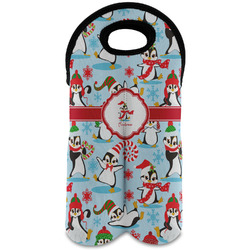 Christmas Penguins Wine Tote Bag (2 Bottles) (Personalized)