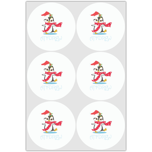 Christmas Penguins Drink Topper - Large - Set of 6