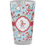 Christmas Penguins Pint Glass - Full Color (Personalized)