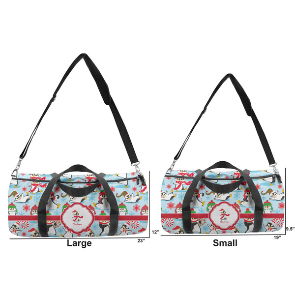 Christmas Penguins Duffle Bag Small and Large
