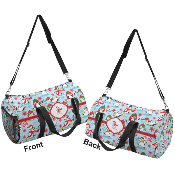 Christmas Penguins Duffle bag small front and back sides