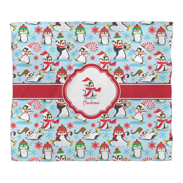 Christmas Penguins Duvet Cover - King - Front
