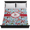 Christmas Penguins Duvet Cover - Queen - On Bed - No Prop