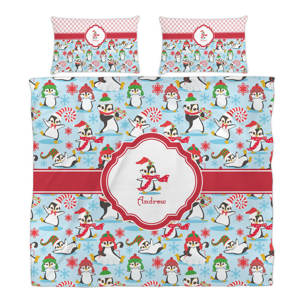 Christmas Penguins Duvet Cover Set - King - Alt Approval