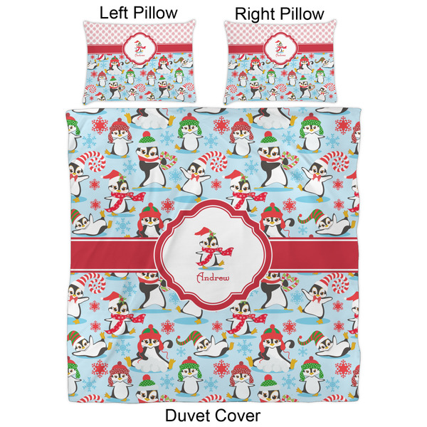 Christmas Penguins Duvet Cover Set - Queen - Approval