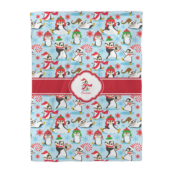 Christmas Penguins Duvet Cover - Twin XL - Front