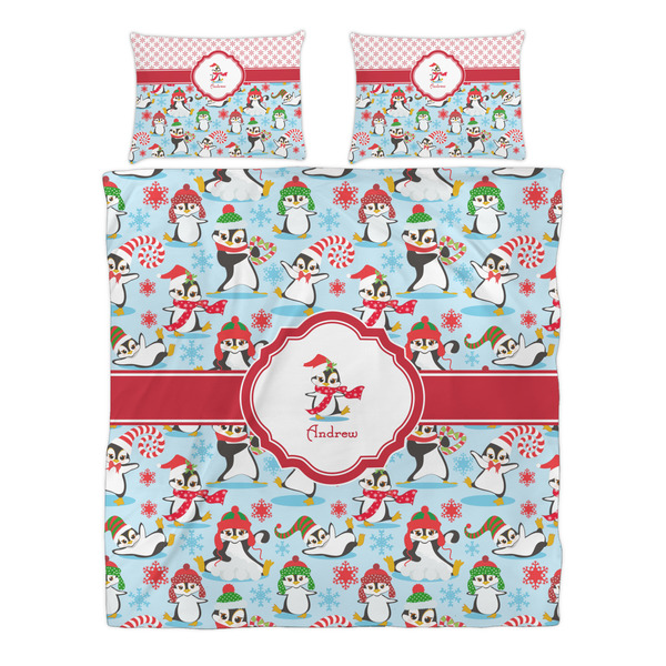 Christmas Penguins Duvet cover Set - Queen - Alt Approval