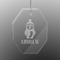 Christmas Penguins Engraved Glass Ornament - Octagon (Personalized)