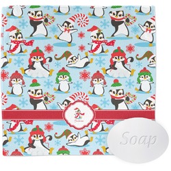 Christmas Penguins Washcloth (Personalized)