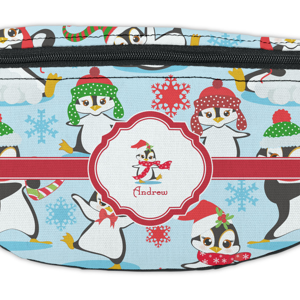 Christmas Penguins Fanny Pack - Closeup