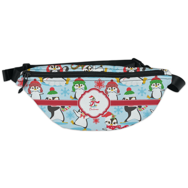 Custom Christmas Penguins Fanny Pack - Classic Style (Personalized)