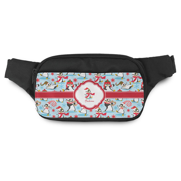 Custom Christmas Penguins Fanny Pack - Modern Style (Personalized)