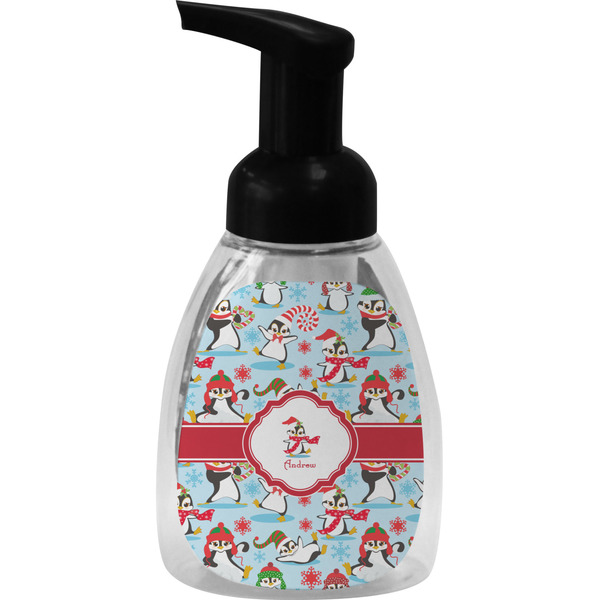 Custom Christmas Penguins Foam Soap Bottle (Personalized)