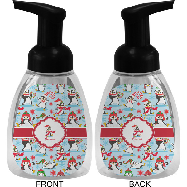 Christmas Penguins Foam Soap Bottle (Front & Back)