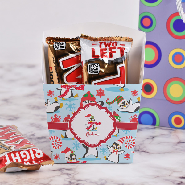 Christmas Penguins French Fry Favor Box - w/ Treats View