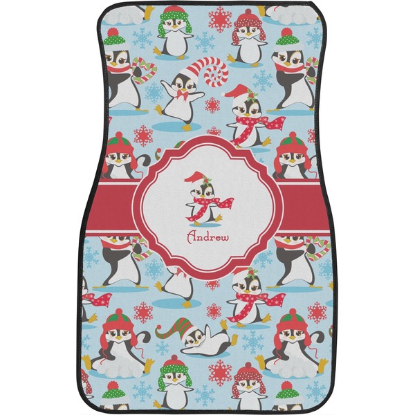Christmas Penguins Custom Car Floor Mats (Front Seat)