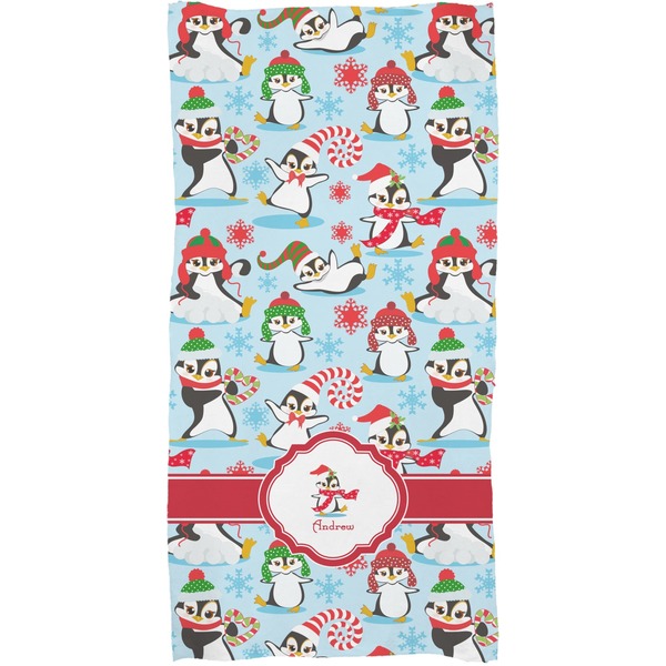 Christmas Penguins Full Sized Bath Towel - Apvl