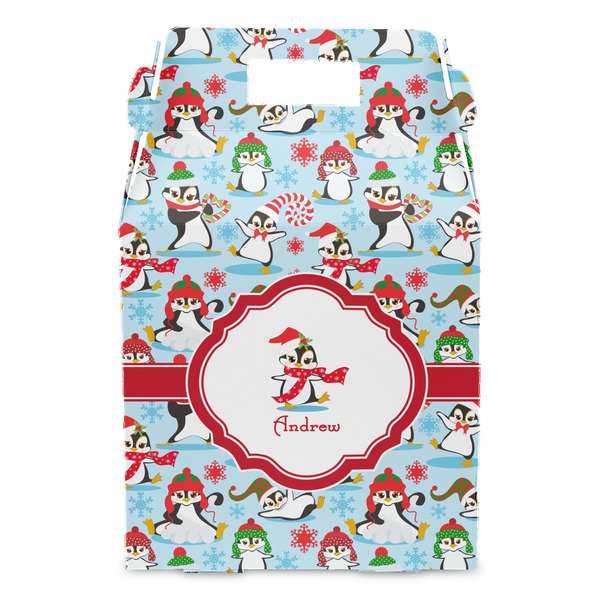 Christmas Penguins Gable Favor Box - Front