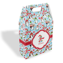 Christmas Penguins Gable Favor Box (Personalized)