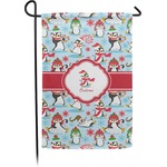 Christmas Penguins Small Garden Flag - Double Sided w/ Name or Text