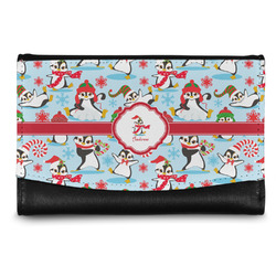 Christmas Penguins Genuine Leather Women's Wallet - Small (Personalized)