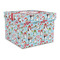 Christmas Penguins Gift Box with Lid - Canvas Wrapped - Large (Personalized)