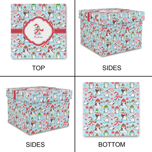 Christmas Penguins Gift Boxes with Lid - Canvas Wrapped - X-Large - Approval