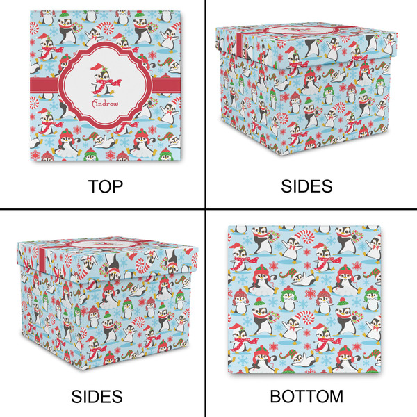 Christmas Penguins Gift Boxes with Lid - Canvas Wrapped - XX-Large - Approval