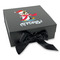Christmas Penguins Gift Boxes with Magnetic Lid - Black - Front (angle)