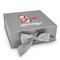 Christmas Penguins Gift Boxes with Magnetic Lid - Silver - Front