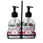 Christmas Penguins Glass Soap & Lotion Bottle Set (Personalized)