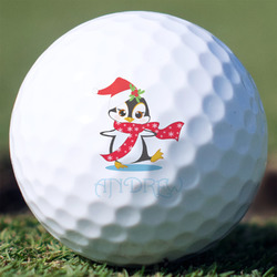 Christmas Penguins Golf Balls (Personalized)