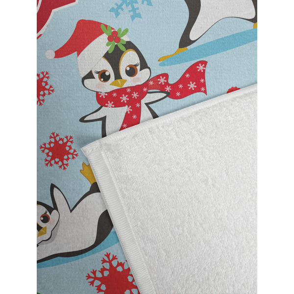 Christmas Penguins Golf Towel - Detail