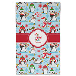 Christmas Penguins Golf Towel - Poly-Cotton Blend w/ Name or Text