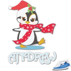 Christmas Penguins Graphic Iron On Transfer - Up to 9"x9" (Personalized)