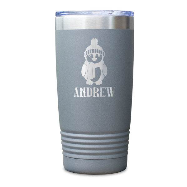 Christmas Penguins Gray Polar Camel Tumbler - 20oz - Single Sided - Approval