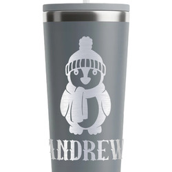 Christmas Penguins RTIC Everyday Tumbler with Straw - 28oz - Grey - Single-Sided (Personalized)
