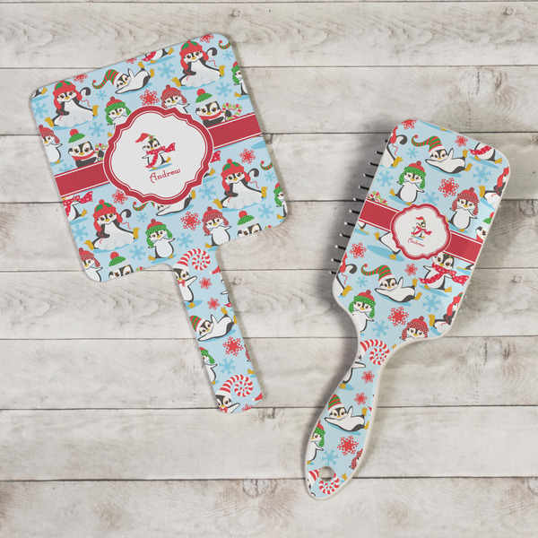 Christmas Penguins Hand Mirrors - In Context