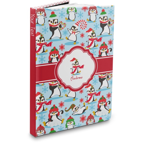 Custom Christmas Penguins Hardbound Journal - 7.25" x 10" (Personalized)