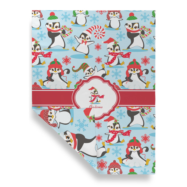 Christmas Penguins House Flags - Double Sided - FRONT FOLDED