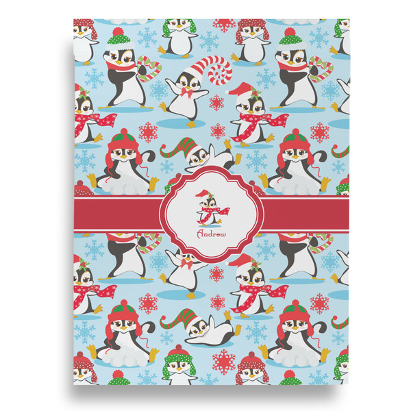 Christmas Penguins House Flags - Double Sided - FRONT