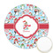 Christmas Penguins Printed Cookie Topper - Round (Personalized)