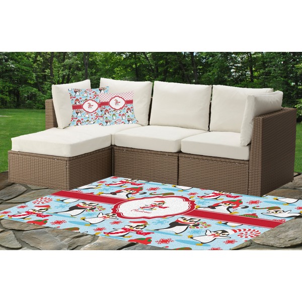 Christmas Penguins Outdoor Mat & Cushions
