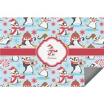 Christmas Penguins Indoor / Outdoor Rug - 3'x5' (Personalized)