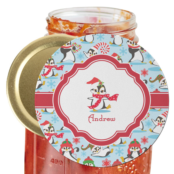 Custom Christmas Penguins Jar Opener (Personalized)
