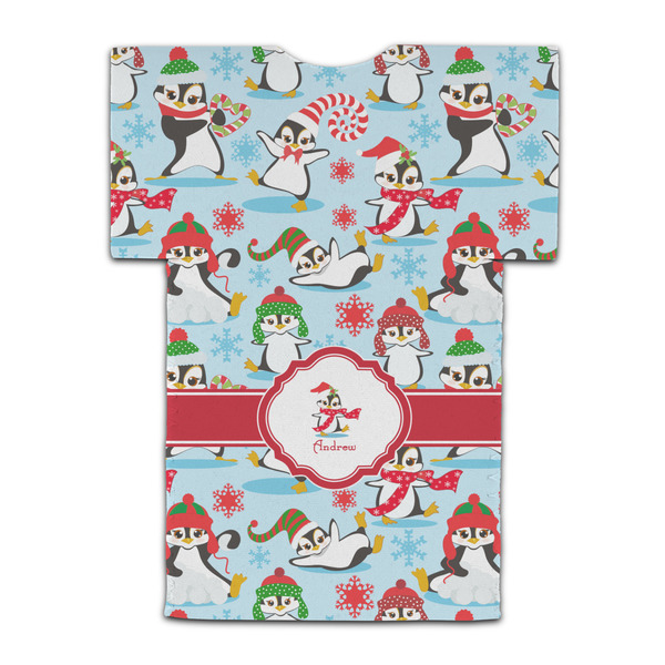 Christmas Penguins Jersey Bottle Cooler - BACK (flat)