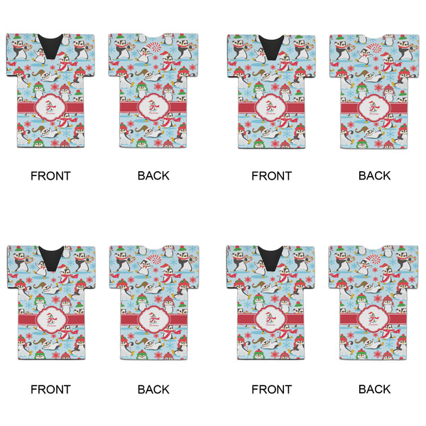 Christmas Penguins Jersey Bottle Cooler - Set of 4 - APPROVAL