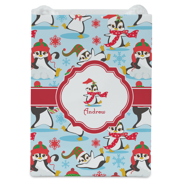 Christmas Penguins Jewelry Gift Bag - Matte - Front