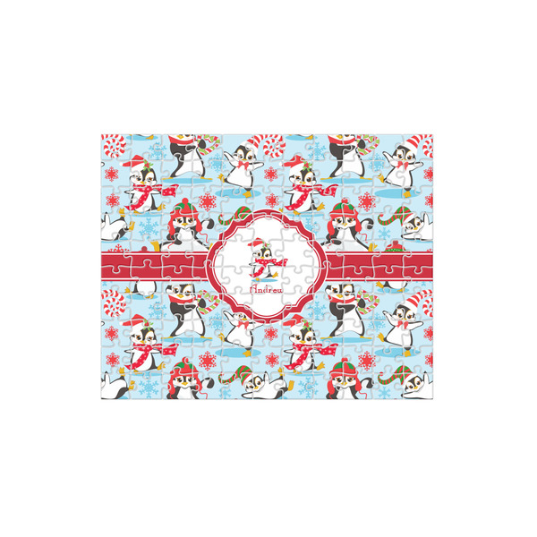 Custom Christmas Penguins 110 pc Jigsaw Puzzle (Personalized)
